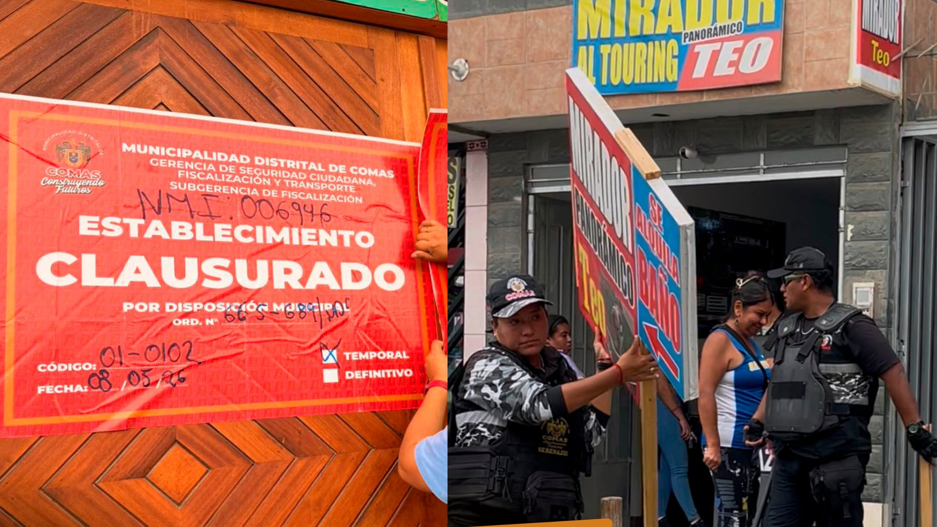 Clausuran escuelas de manejo sin licencia que operaban frente al Circuito Vial Lima Norte en Comas