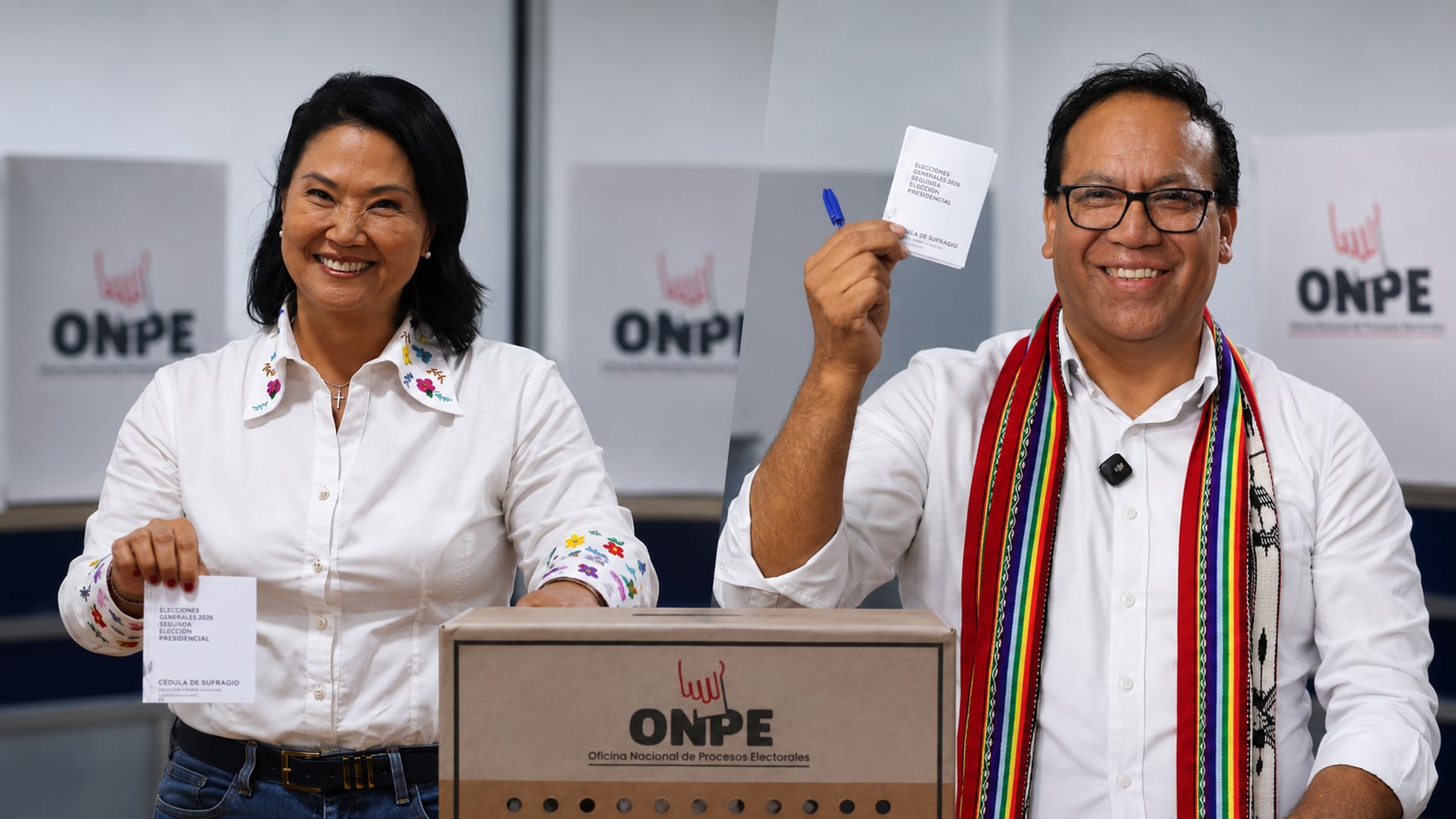 Histórica definición electoral en Perú EN VIVO: Al 98.266 % Keiko Fujimori amplía su ventaja sobre Roberto Sánchez