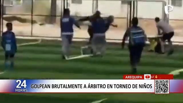Padres de familia atacaron a golpes a un árbitro durante un partido de niños en Arequipa: “Casi me revientan un ojo”